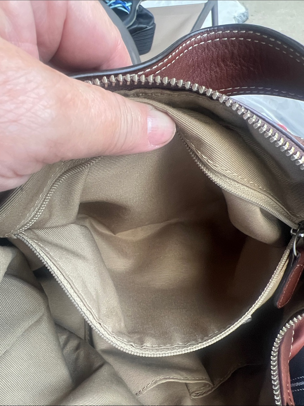 Coach F13730 Soho Pleated rustic cognac pleated saddle/Hobo Bag - Picture 9 of 13
